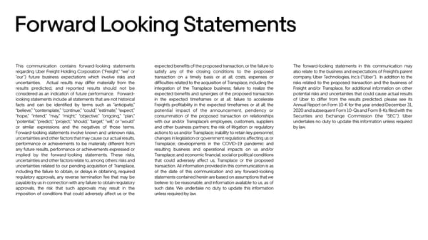 Uber Freight Acquisition of Transplace - Page 3