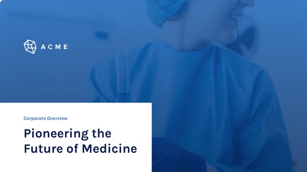 Pharma Corporate Overview - Page 1