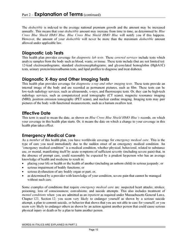 Blue Cross Blue Shield of Massachusetts Subscriber Information - Page 25