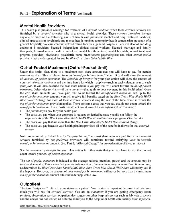 Blue Cross Blue Shield of Massachusetts Subscriber Information - Page 30