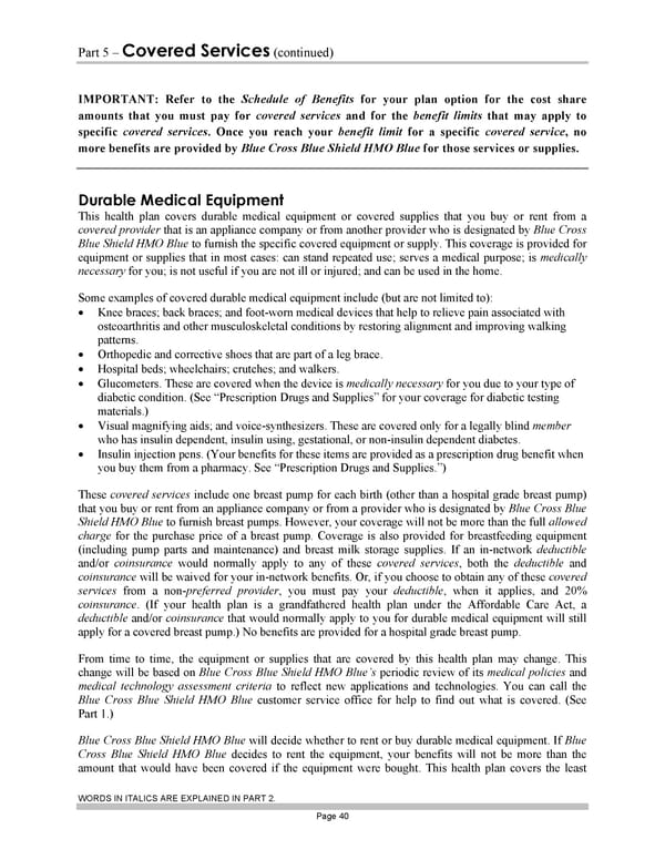 Blue Cross Blue Shield of Massachusetts Subscriber Information - Page 50