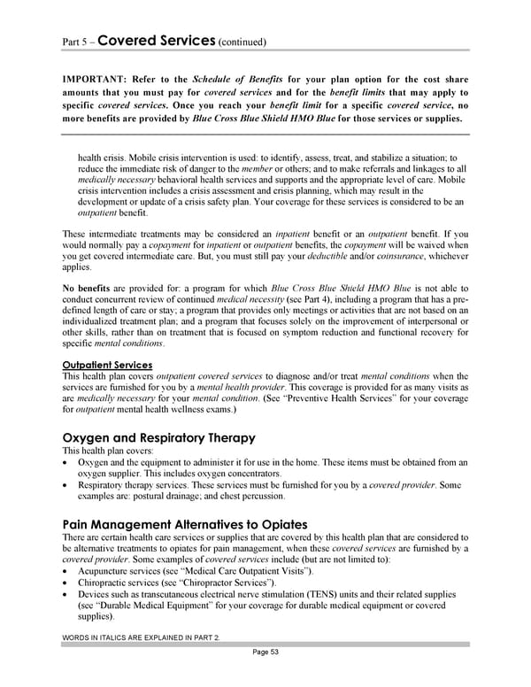 Blue Cross Blue Shield of Massachusetts Subscriber Information - Page 63