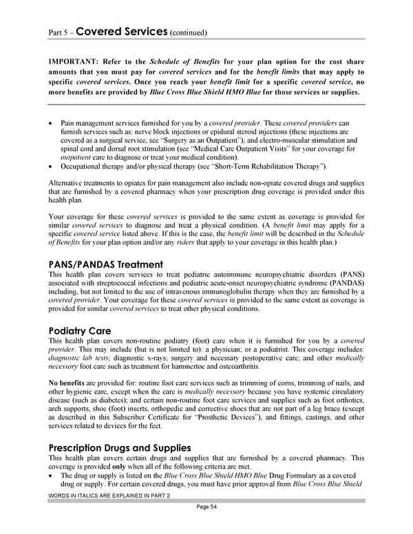 Blue Cross Blue Shield of Massachusetts Subscriber Information - Page 64