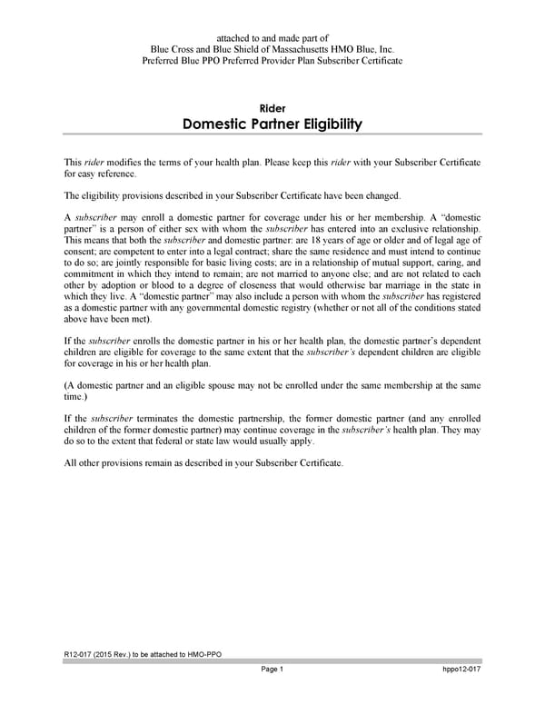 Blue Cross Blue Shield of Massachusetts Subscriber Information - Page 123