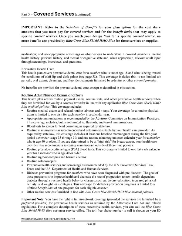 Subscriber Certificate and Rider Documentation - Page 70