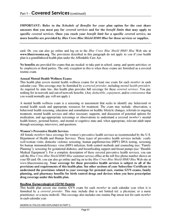 Subscriber Certificate and Rider Documentation - Page 71