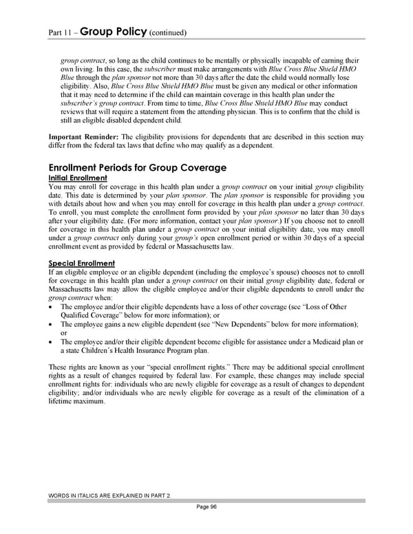 Subscriber Certificate and Rider Documentation - Page 106