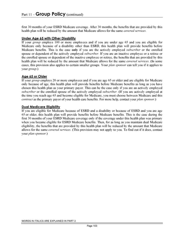 Subscriber Certificate and Rider Documentation - Page 113