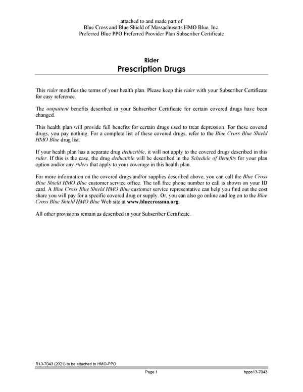 Subscriber Certificate and Rider Documentation - Page 141