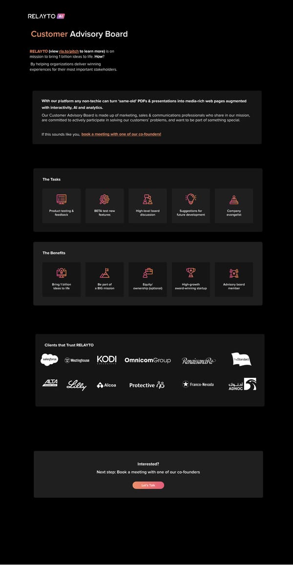 Customer Advisory Board - Page 1