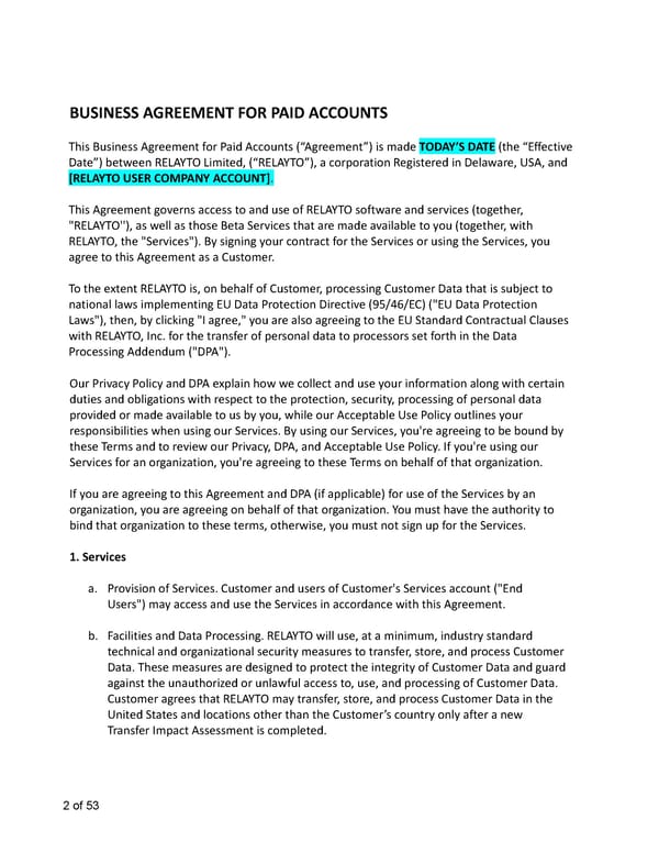 Relayto Terms, Conditions, Policies & Plans - Page 2