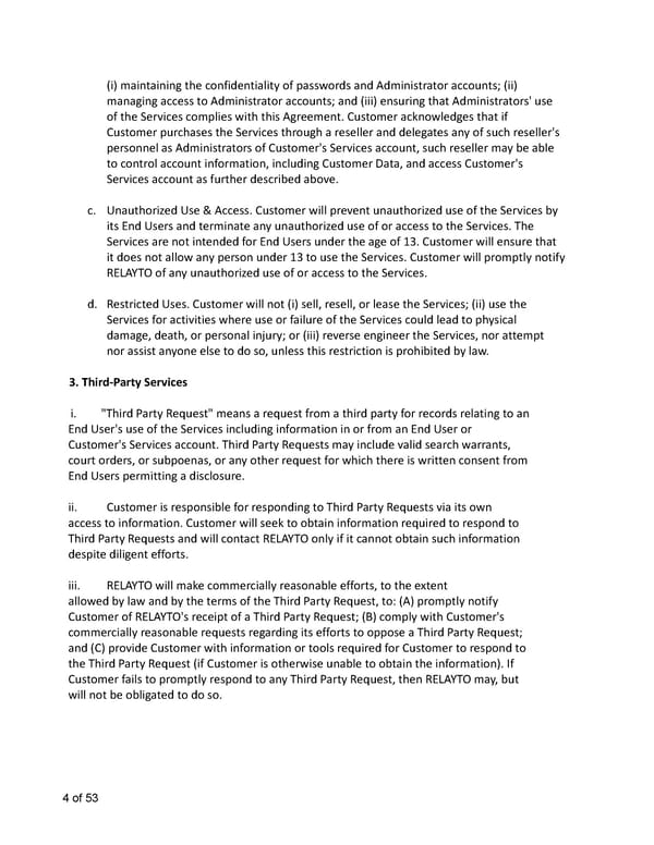 Relayto Terms, Conditions, Policies & Plans - Page 4