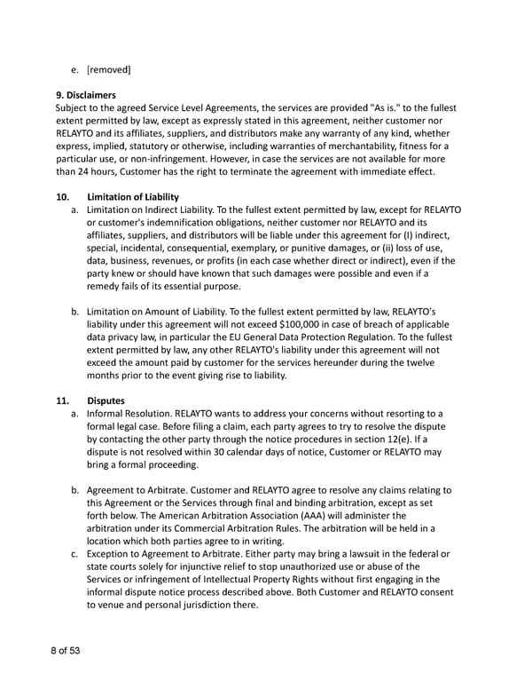 Relayto Terms, Conditions, Policies & Plans - Page 8