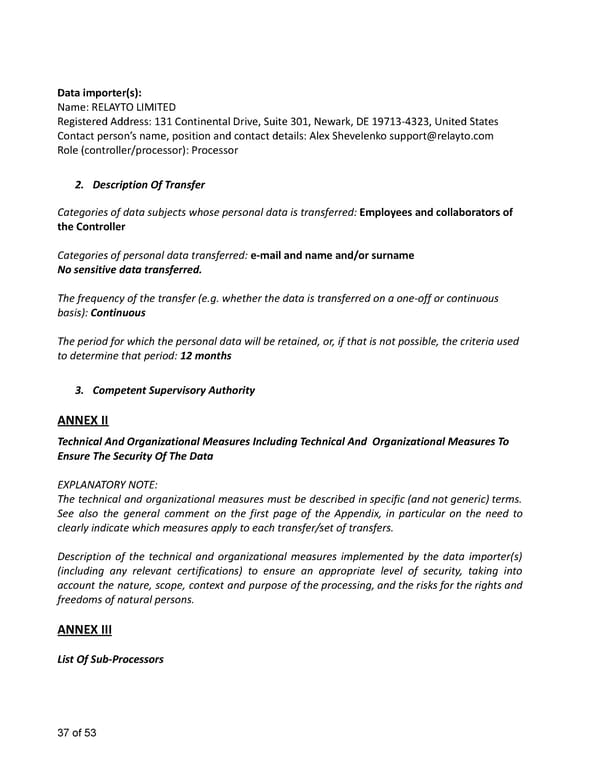 Relayto Terms, Conditions, Policies & Plans - Page 37