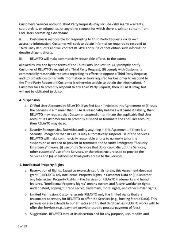 Relayto Terms, Conditions, Policies & Plans - Page 5