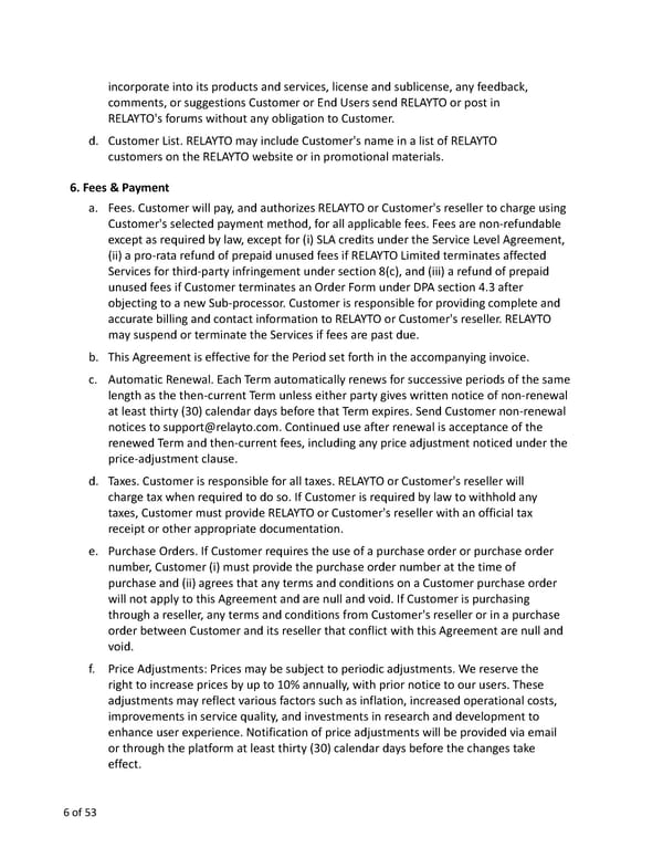 Relayto Terms, Conditions, Policies & Plans - Page 6