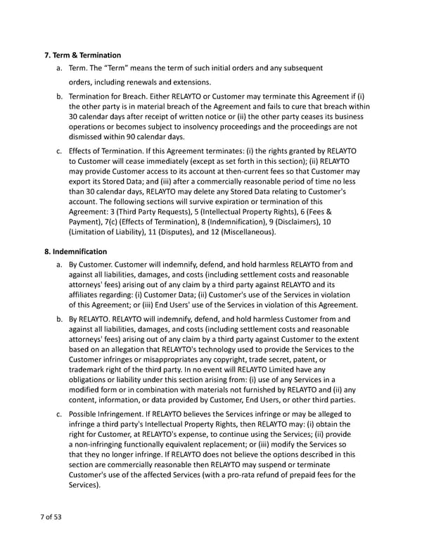 Relayto Terms, Conditions, Policies & Plans - Page 7