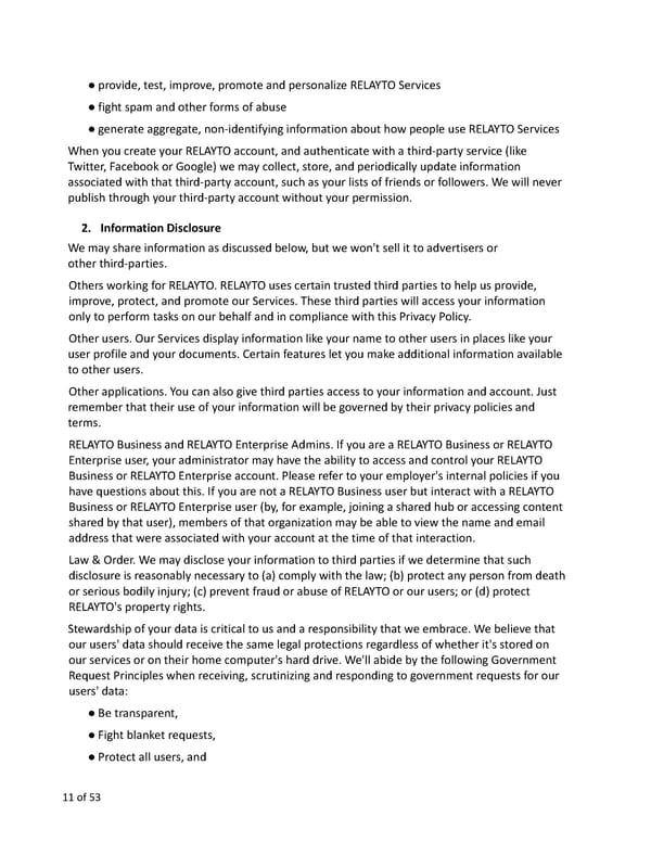 Relayto Terms, Conditions, Policies & Plans - Page 11