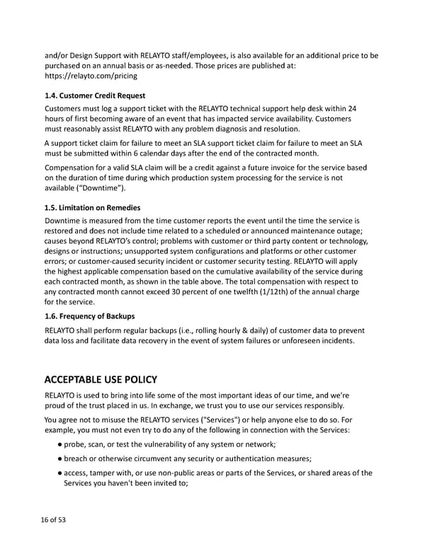 Relayto Terms, Conditions, Policies & Plans - Page 16