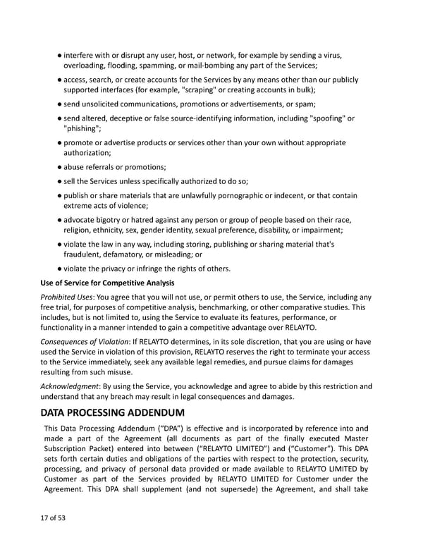 Relayto Terms, Conditions, Policies & Plans - Page 17