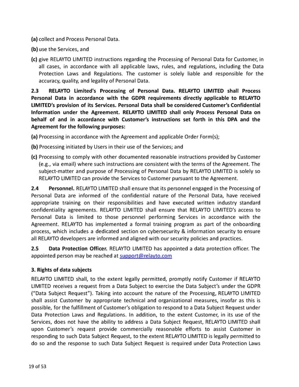 Relayto Terms, Conditions, Policies & Plans - Page 19