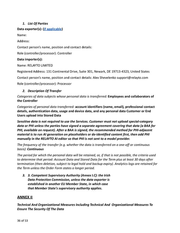 Relayto Terms, Conditions, Policies & Plans - Page 36